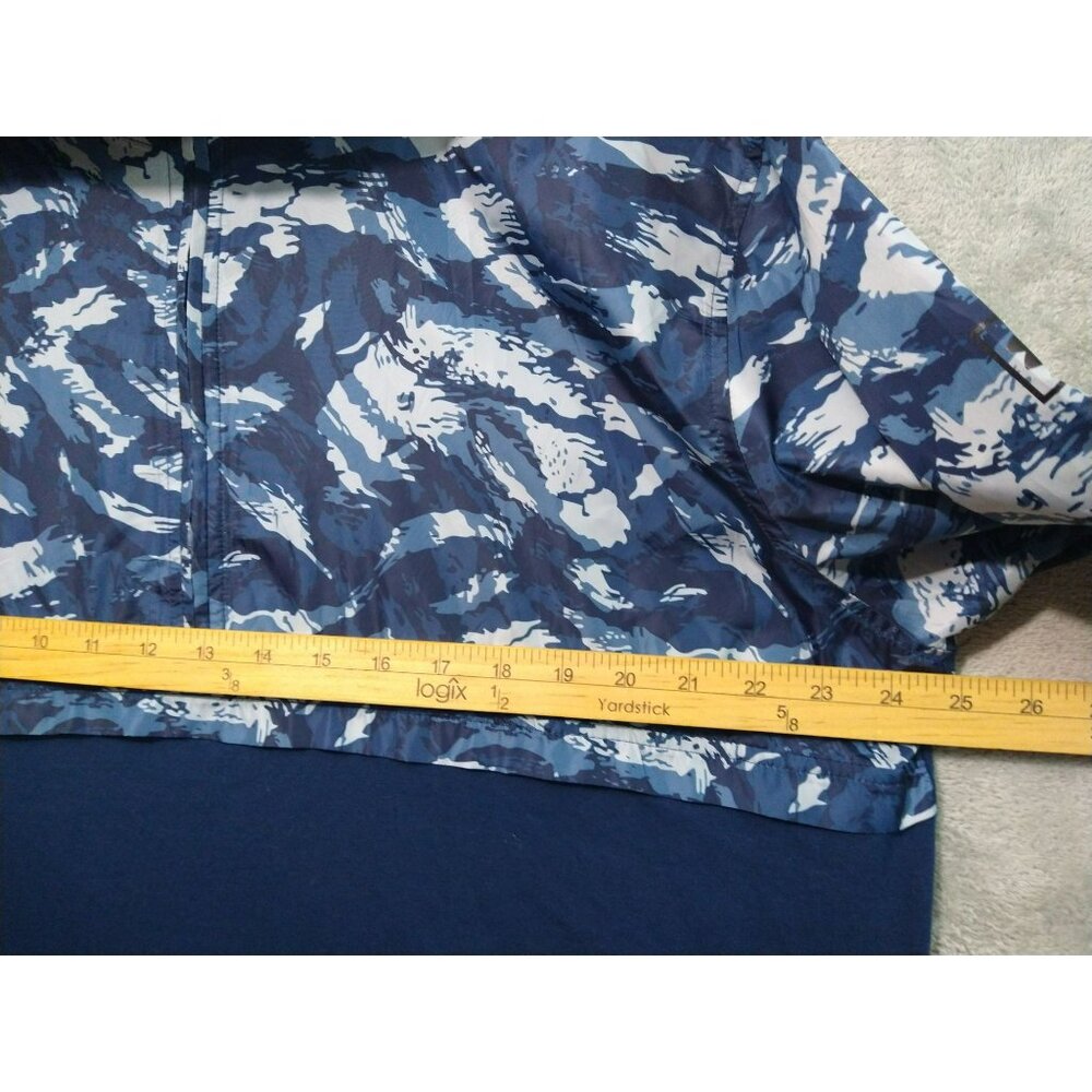 Under Armour Jacket Mens Large Blue Camo Sportstyle Wind Anorak Windbreaker - Picture 4 of 10